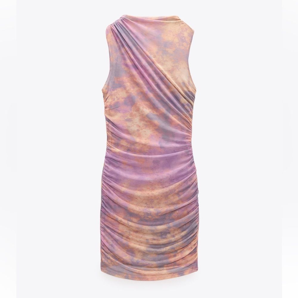 ZARA WOMAN NWT SHORT PRINTED TULLE DRESS 3056/338/054/015 - Picture 5 of 11